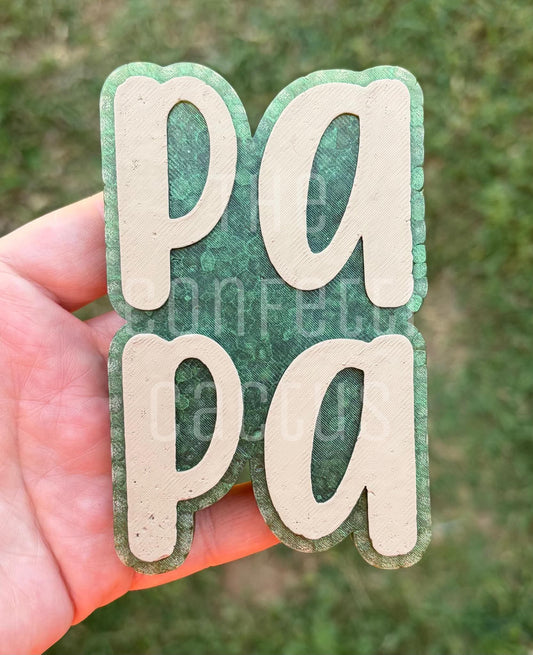 Papa car freshie mold