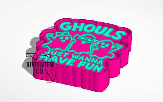 Ghouls just wanna have fun ghost car freshie mold