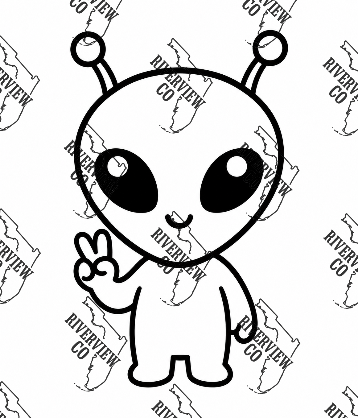 Peace alien car freshie mold space