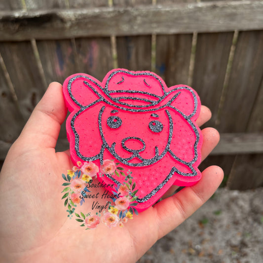 Weenie dog cowboy car freshie mold