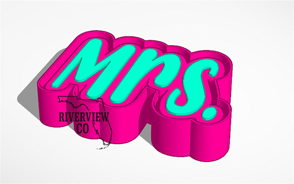Mrs car freshie mold