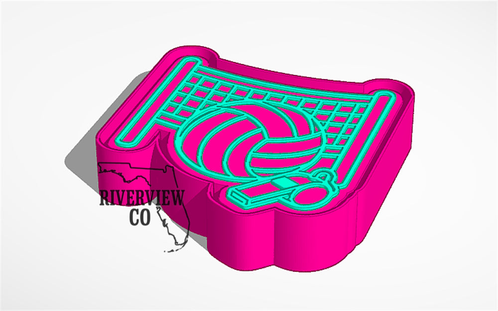 Volleyball sport cluster car freshie mold