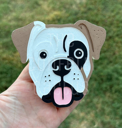 Boxer dog car freshie mold