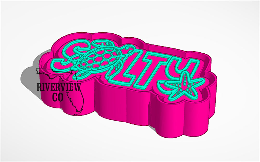 Salty with turtle car freshie mold