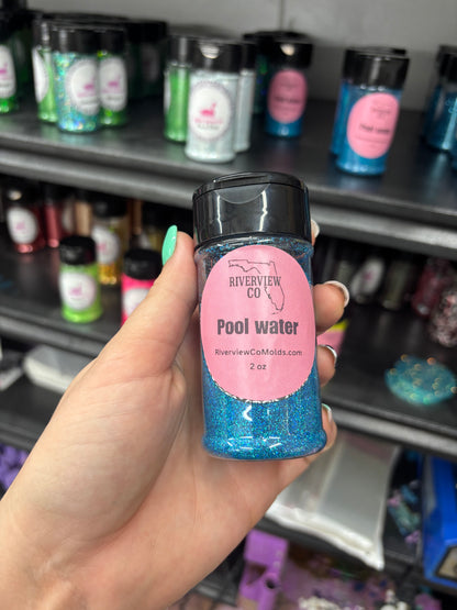 Pool water  fine glitter