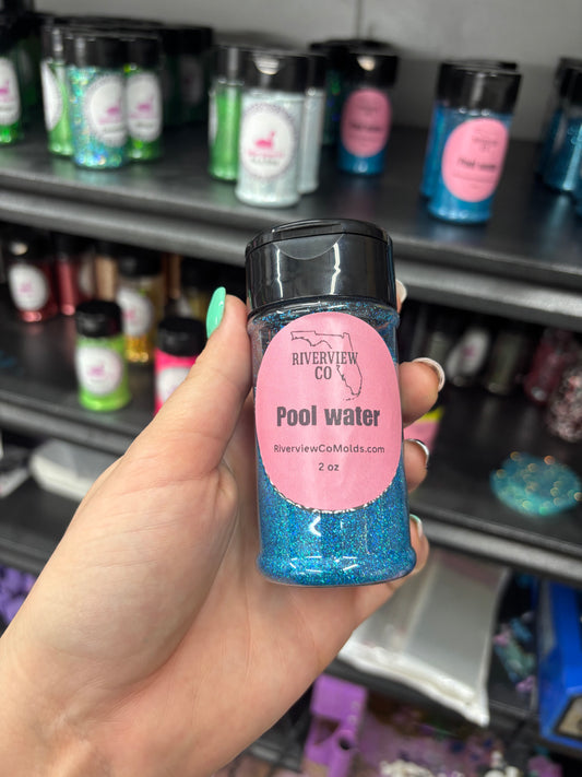 Pool water  fine glitter