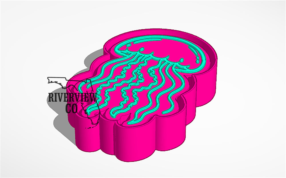 Jelly fish car freshie mold