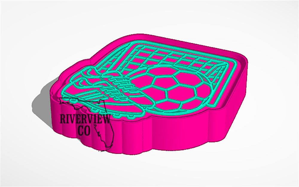 Soccer sports cluster car freshie mold