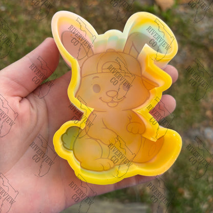 Bunny with cap car freshie mold