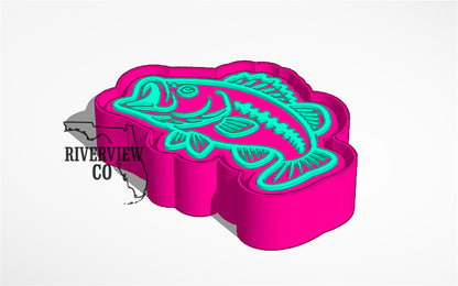 Bass car freshie mold