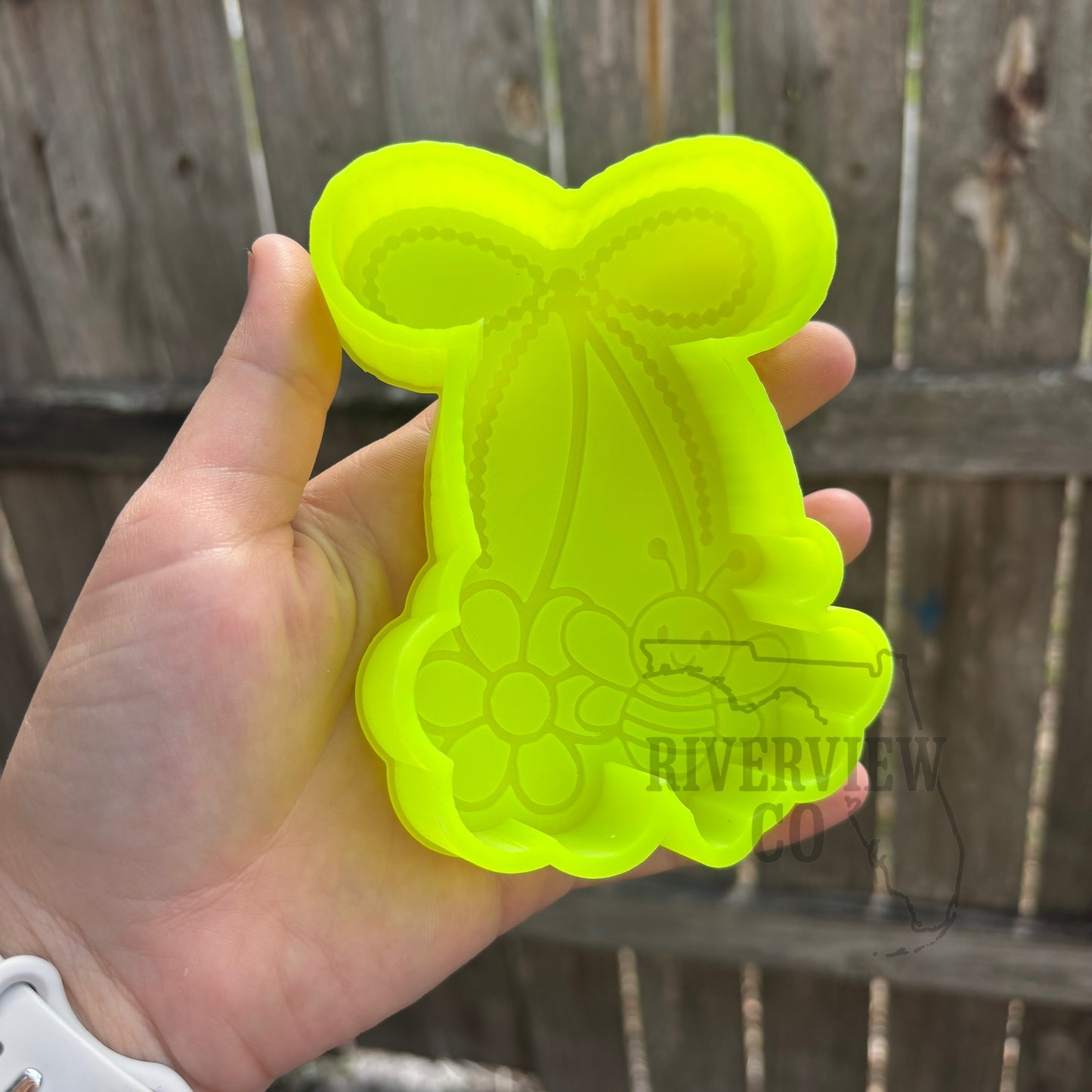 Flower/Bee Cherries with bow car freshie mold