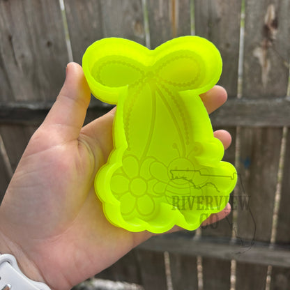 Flower and Bee Cherries with bow car freshie mold