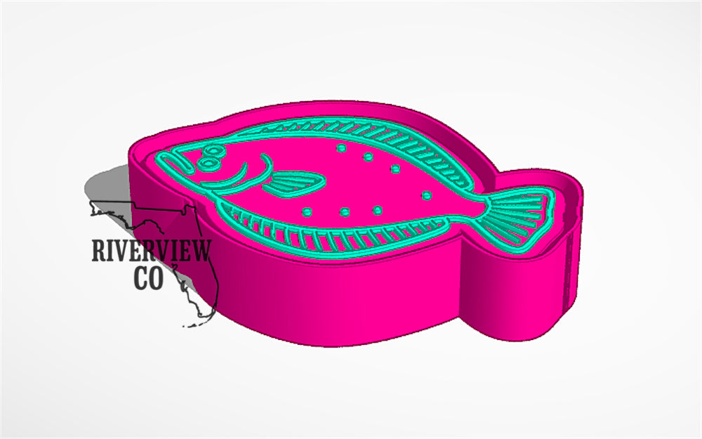 Flounder car freshie mold