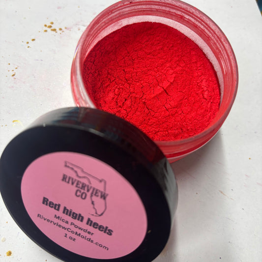 Red high heels Mica powder 1 oz