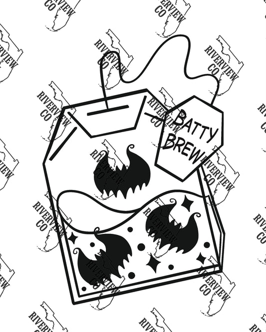 Batty brew tea bag car freshie mold Halloween