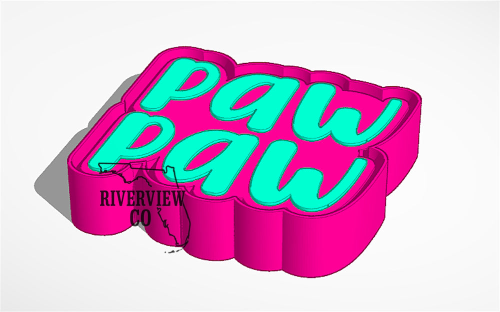 Paw paw car freshie mold