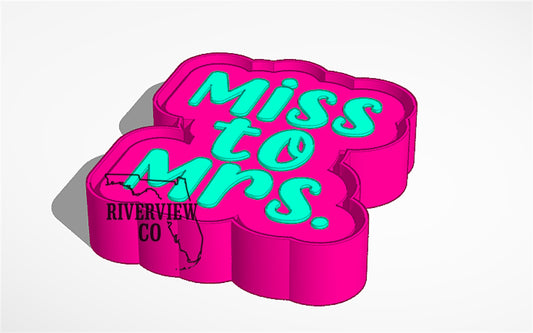Miss to Mrs car freshie mold