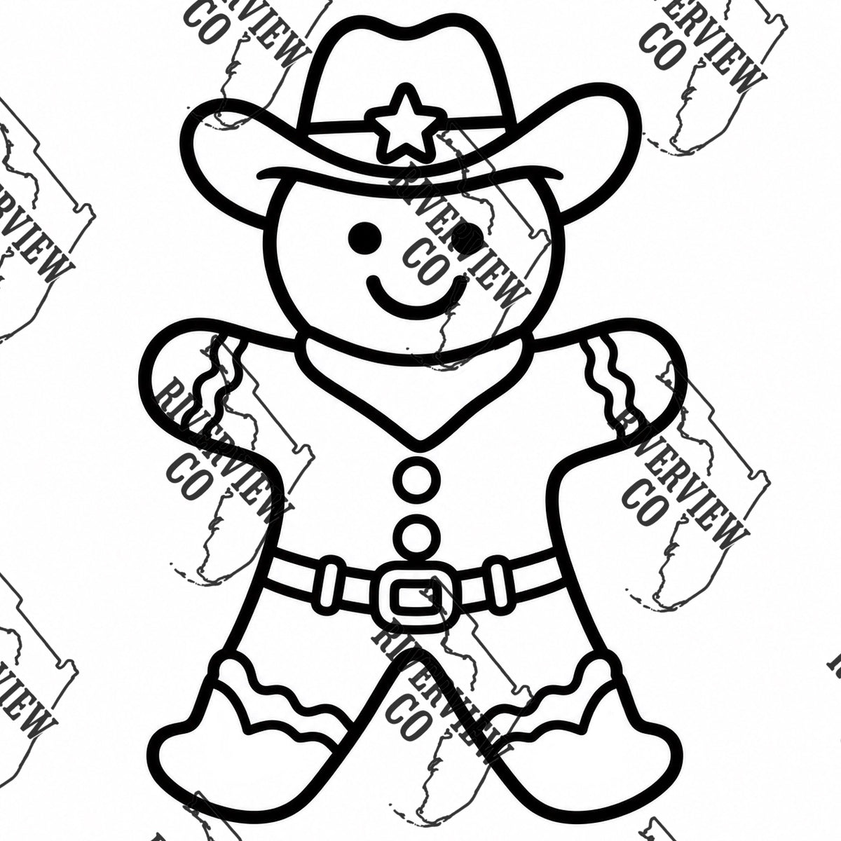 Gingerbread boy, cowboy car freshie mold