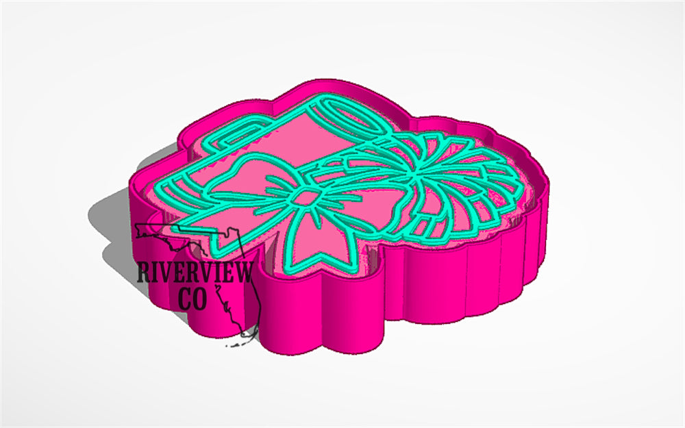 Cheerleading sports cluster car freshie mold