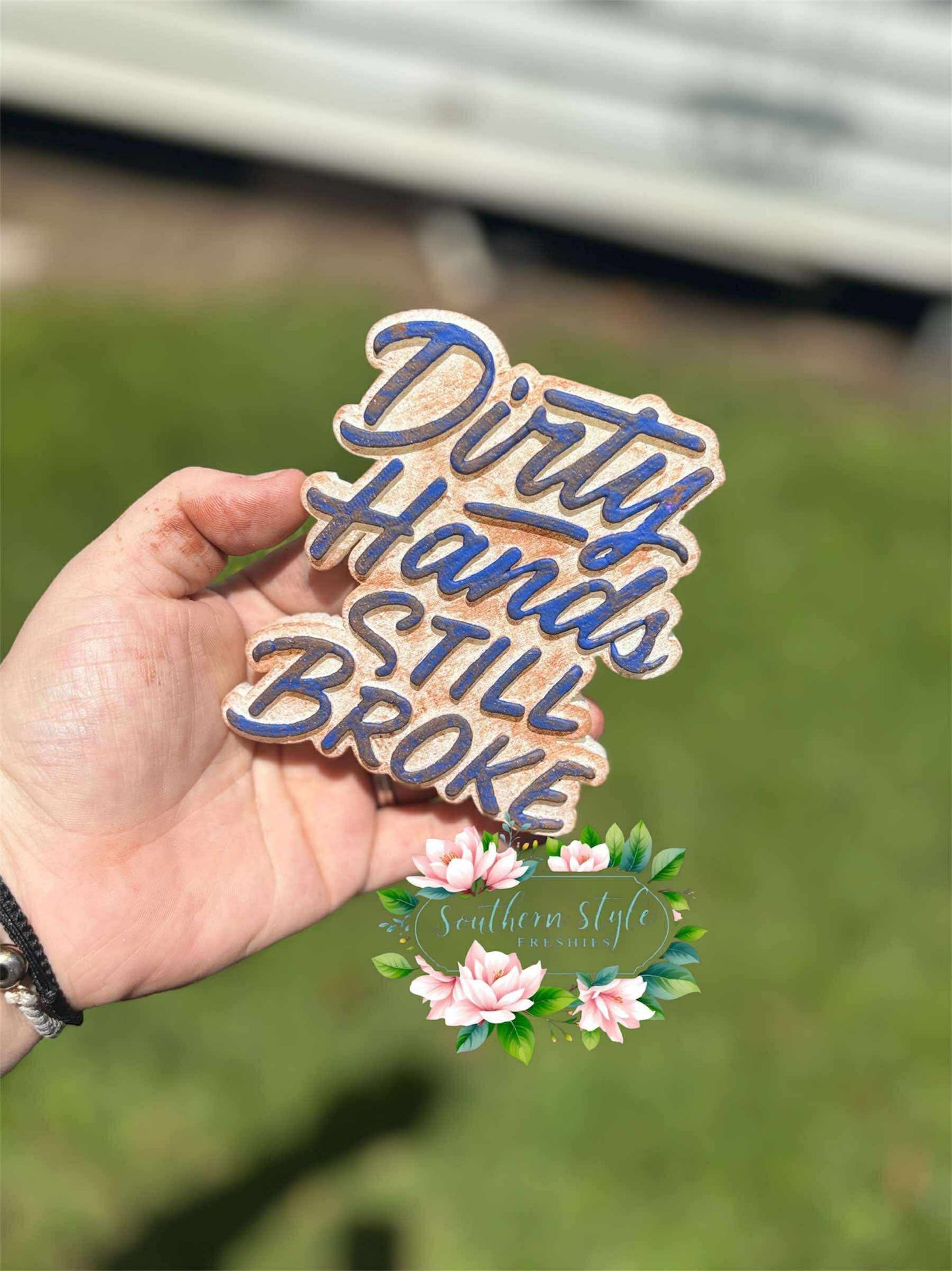 Dirty hands still broke car freshie mold