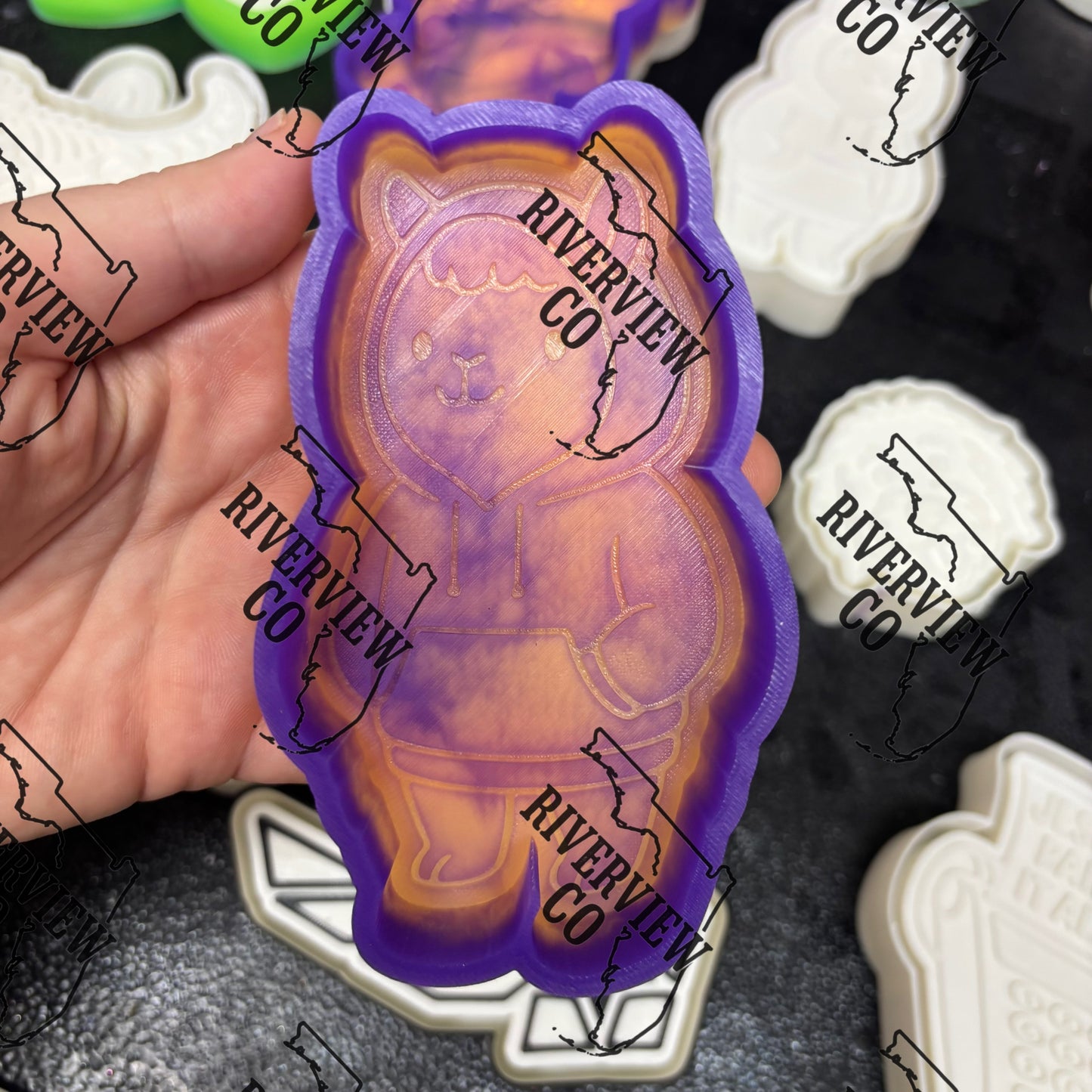 Llama in a jacket car freshie mold