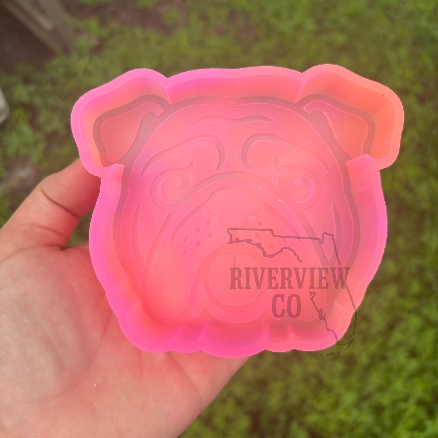 English bulldog dog car freshie mold