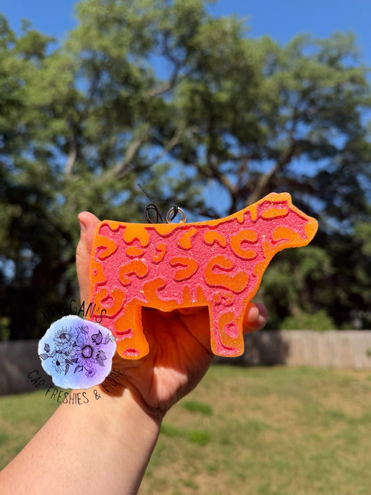 Cheetah show steer car freshie mold