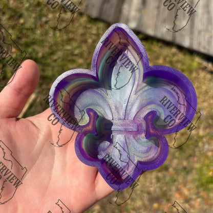 fleur de lis Mardi Gras car freshie mold