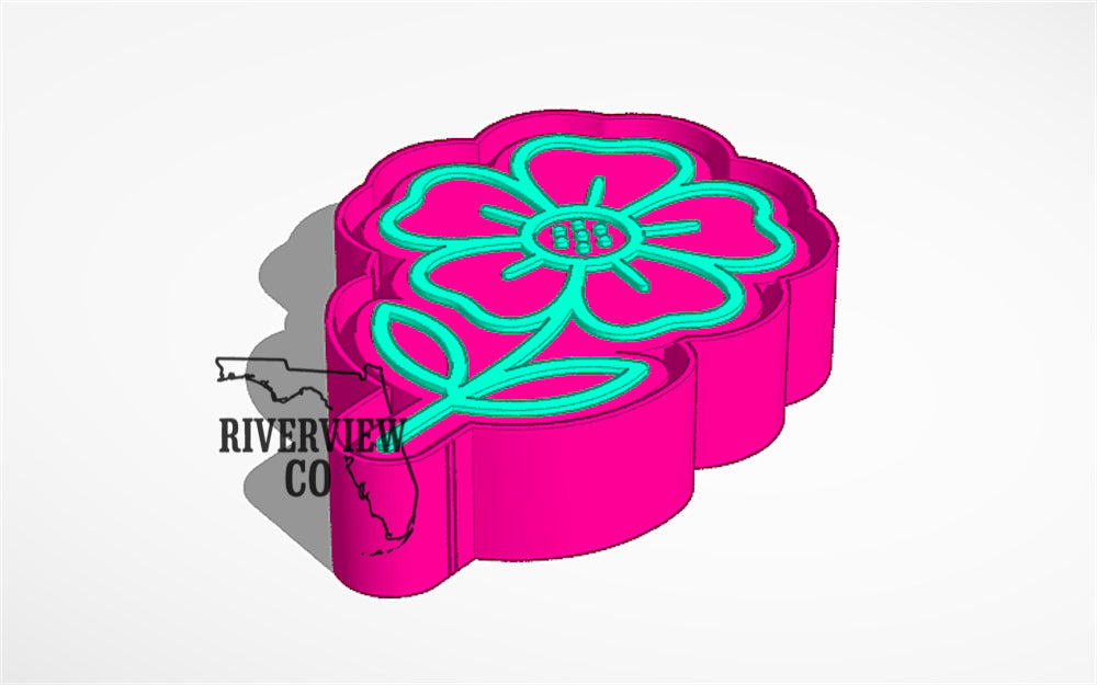Flower car freshie mold