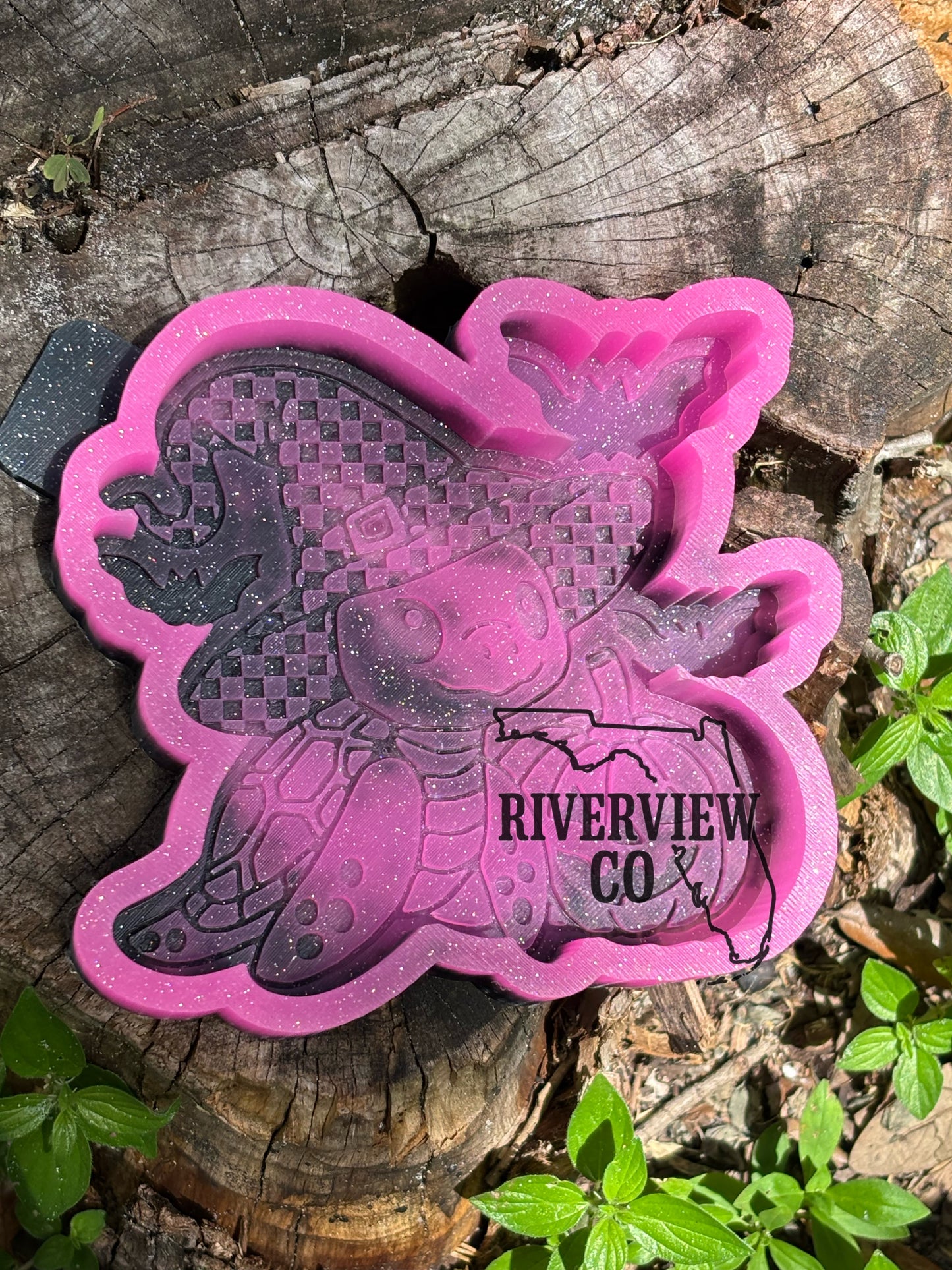 Halloween turtle in witch hat car freshie mold