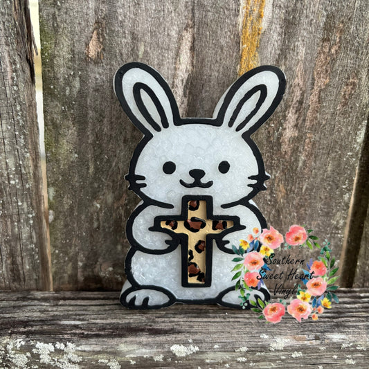Bunny with cross car freshie mold