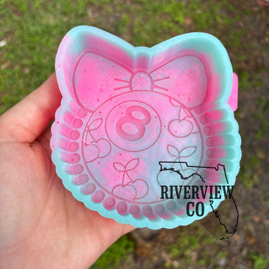 Cherry 8 ball with bow car freshie mold