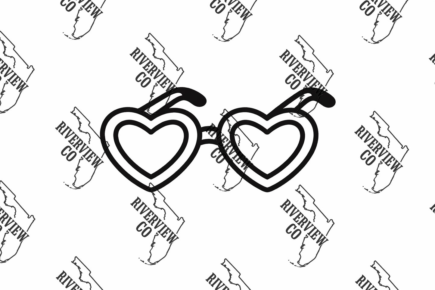 Heart sunglasses car freshie mold for summer