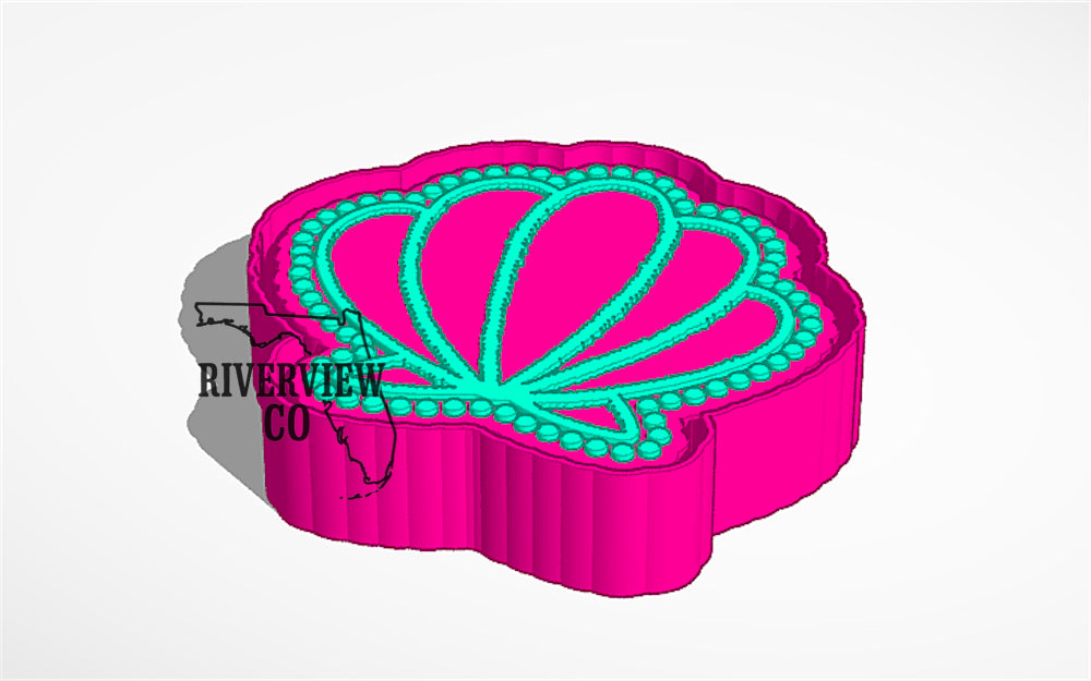 Sea shell with dots car freshie mold