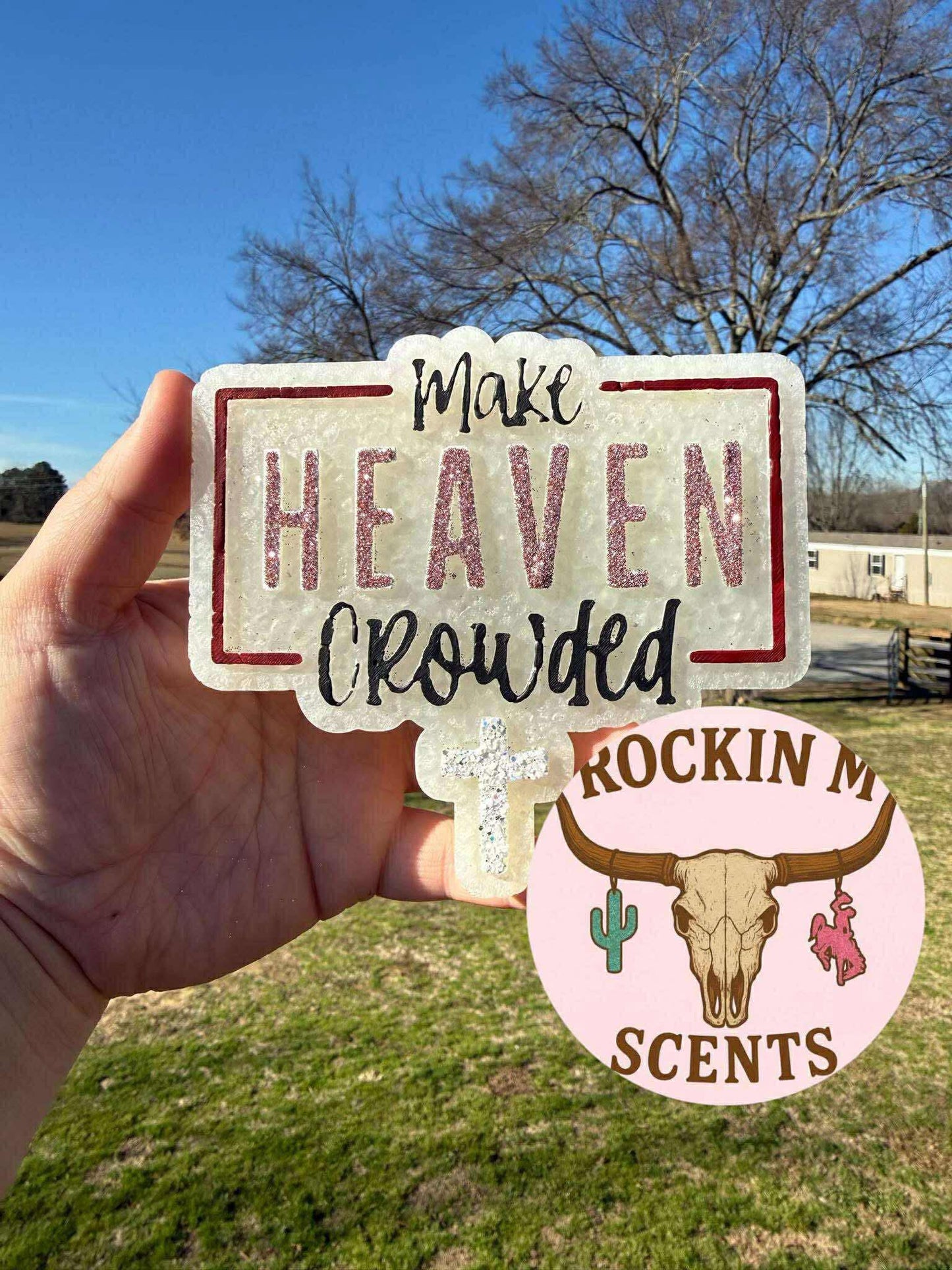 Make Heaven Crowded with cross car freshie mold