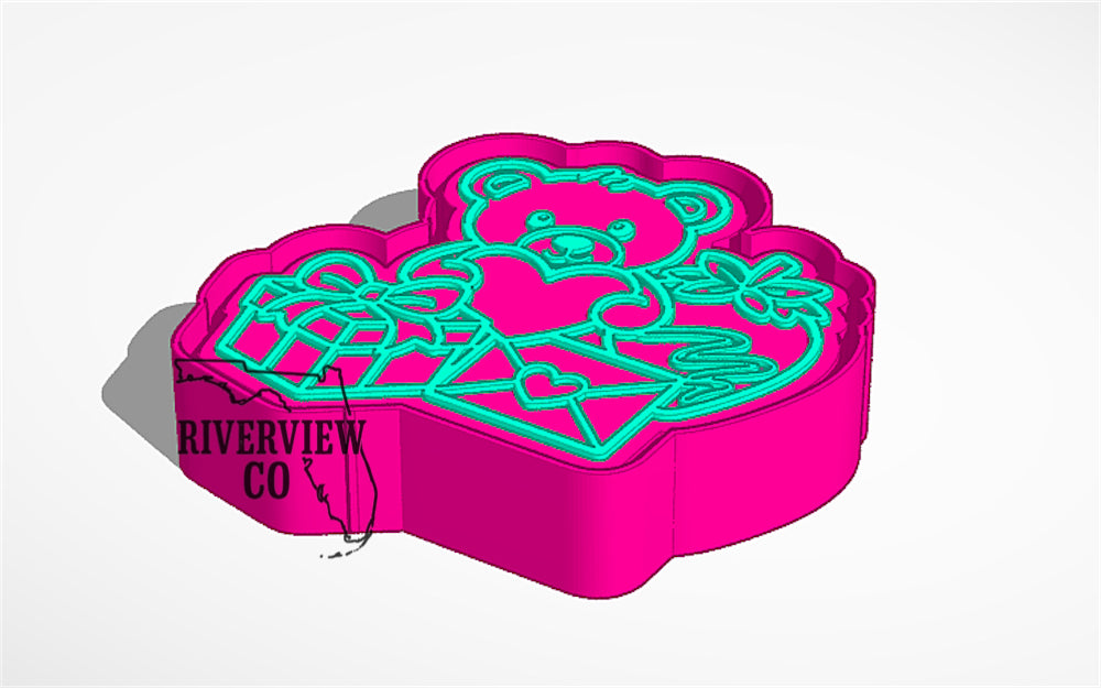 Valentiens day cluster car freshie mold