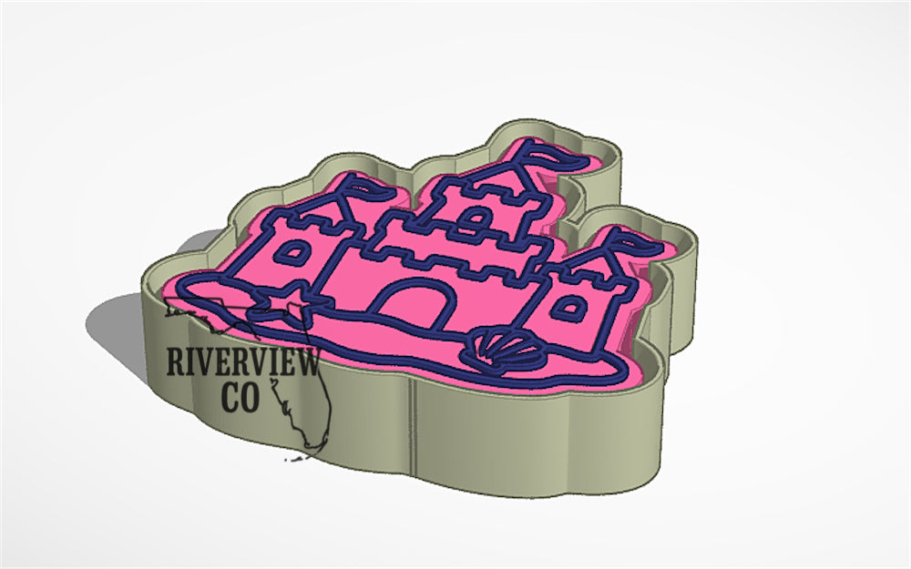 Sand castle car freshie mold
