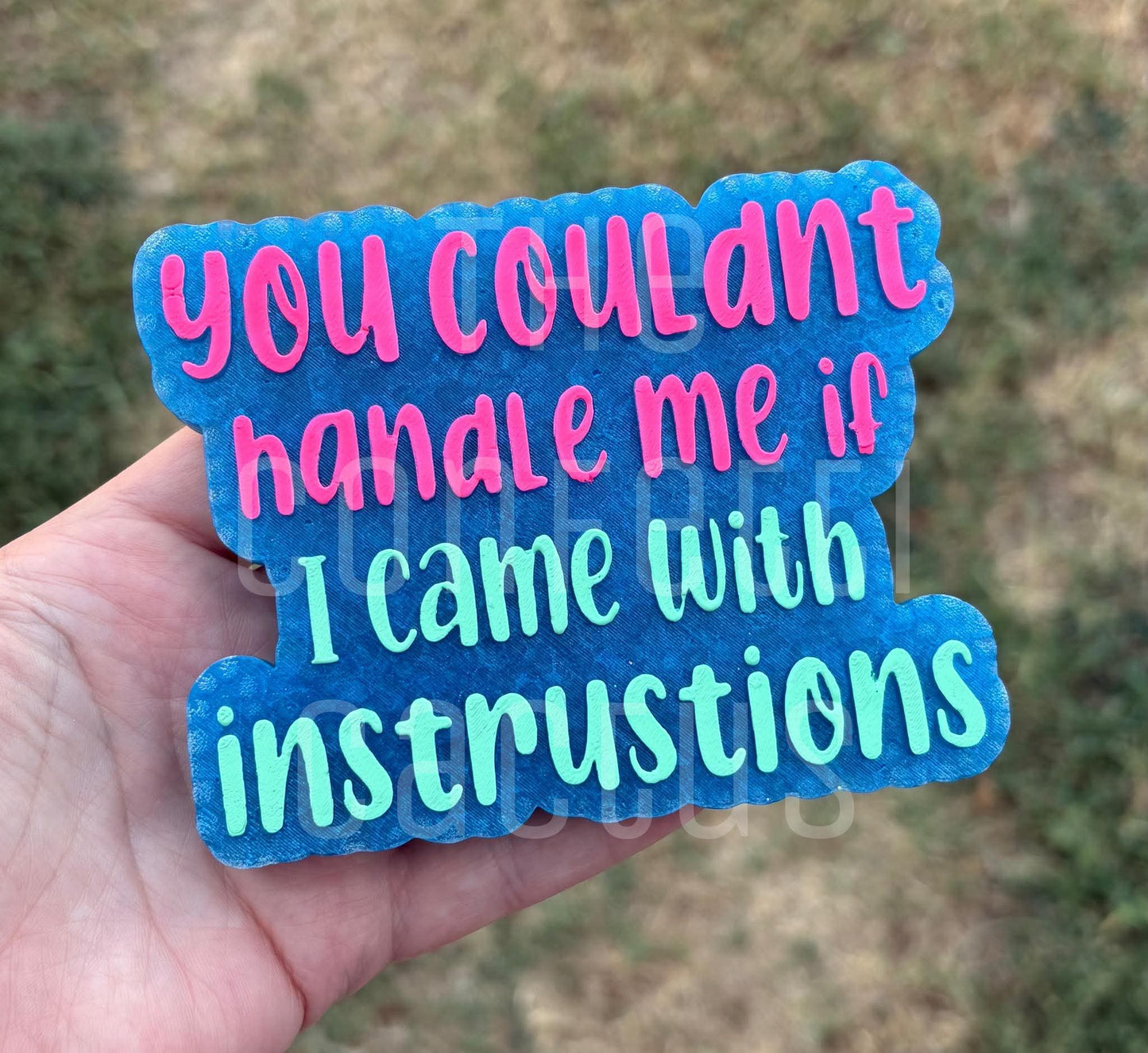You couldn’t handle me if I came with instructions car freshie mold