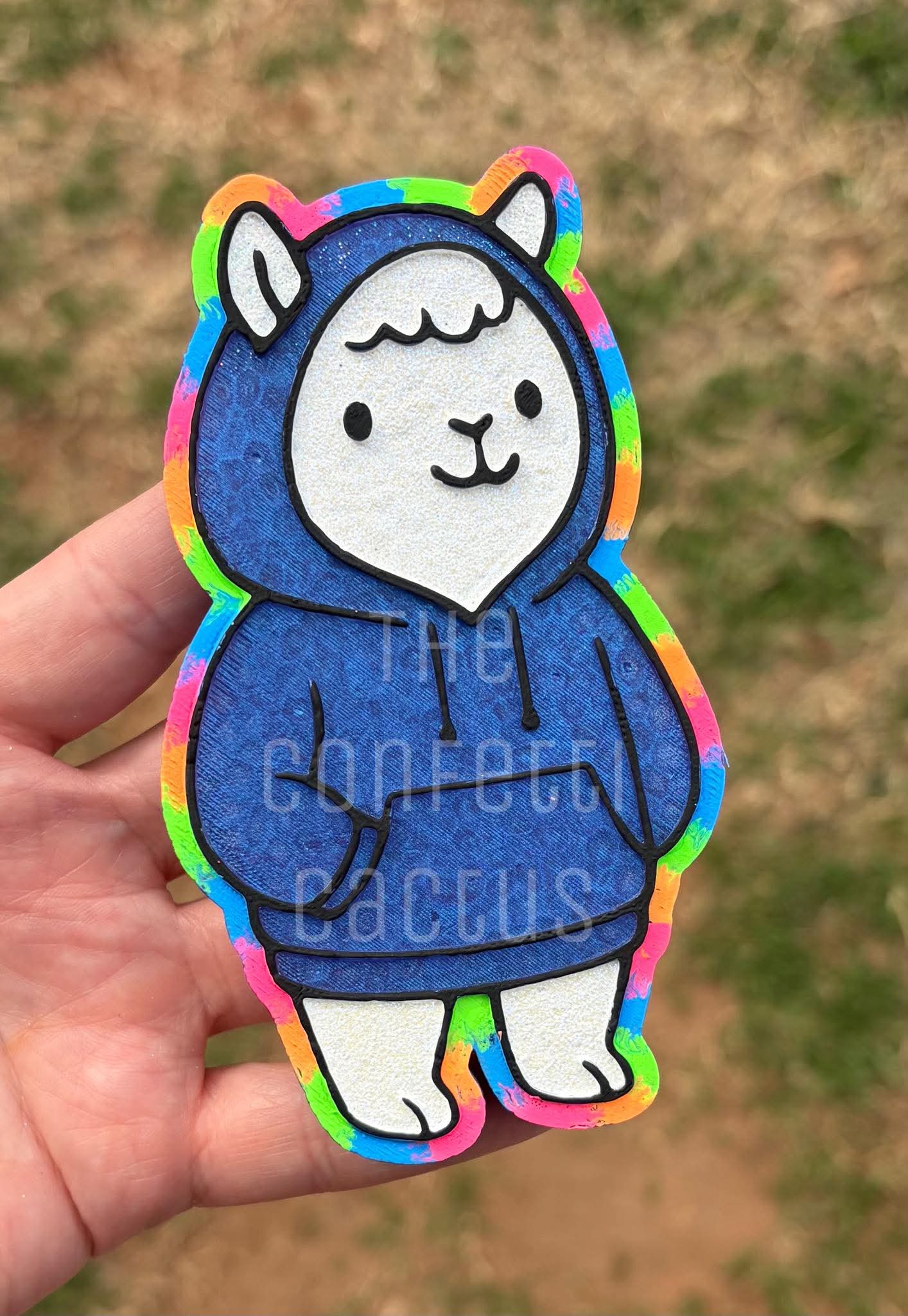 Llama in a jacket car freshie mold