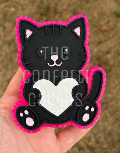 Cat with heart Valentine’s Day car freshie mold