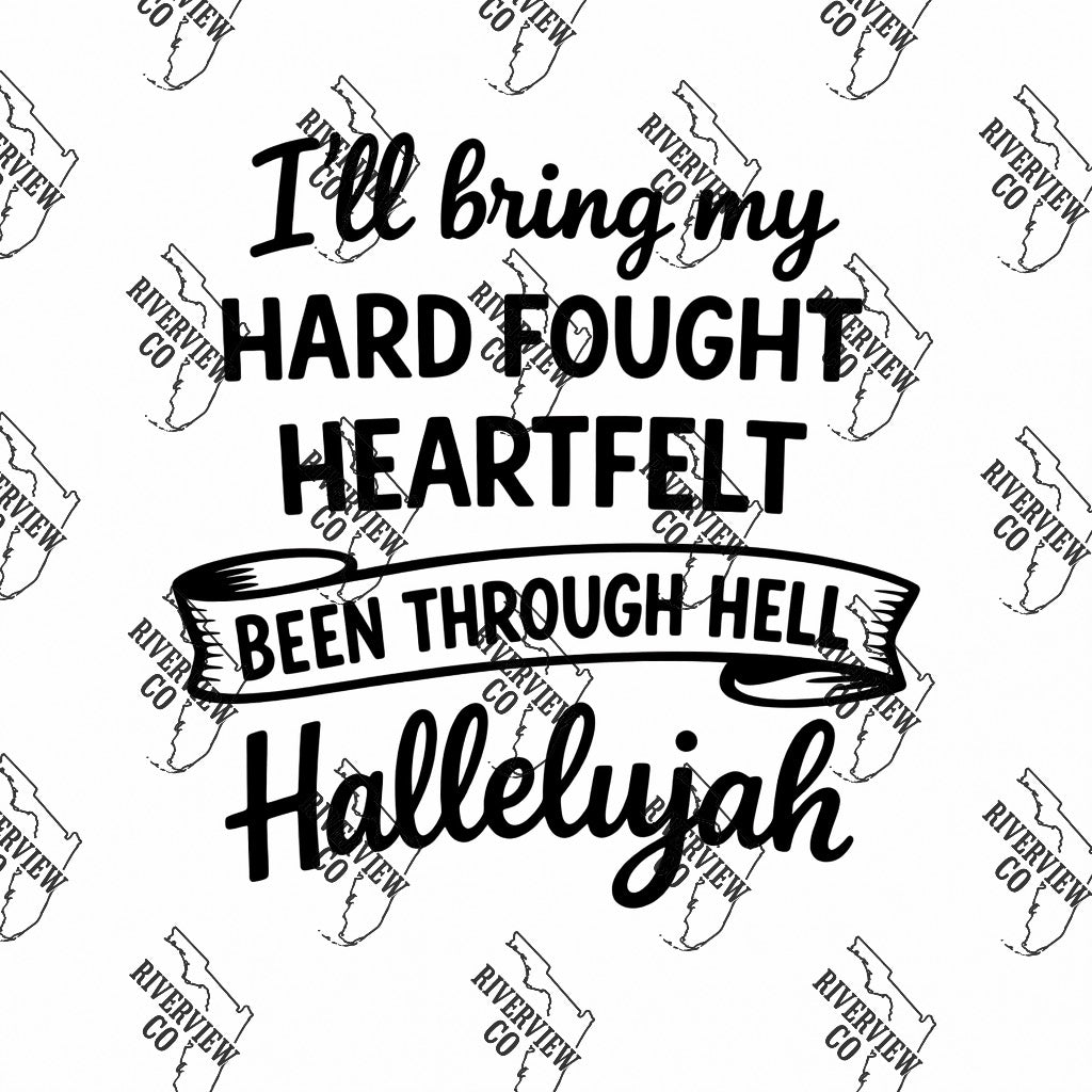 Ill bring my hard fought heartfelt been though hell hallelujah car freshie mold