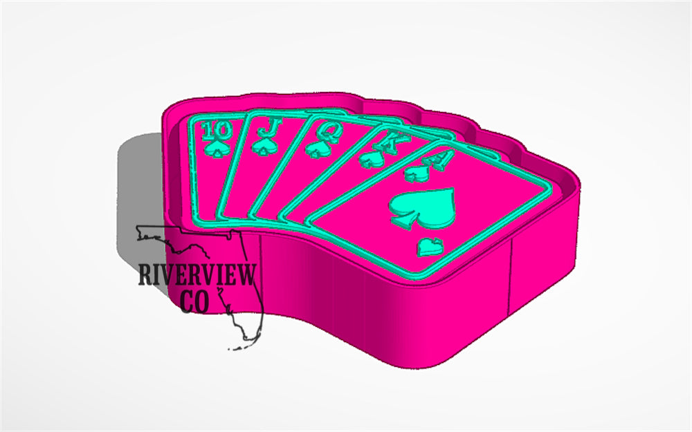 Deck of cards car freshie mold casino