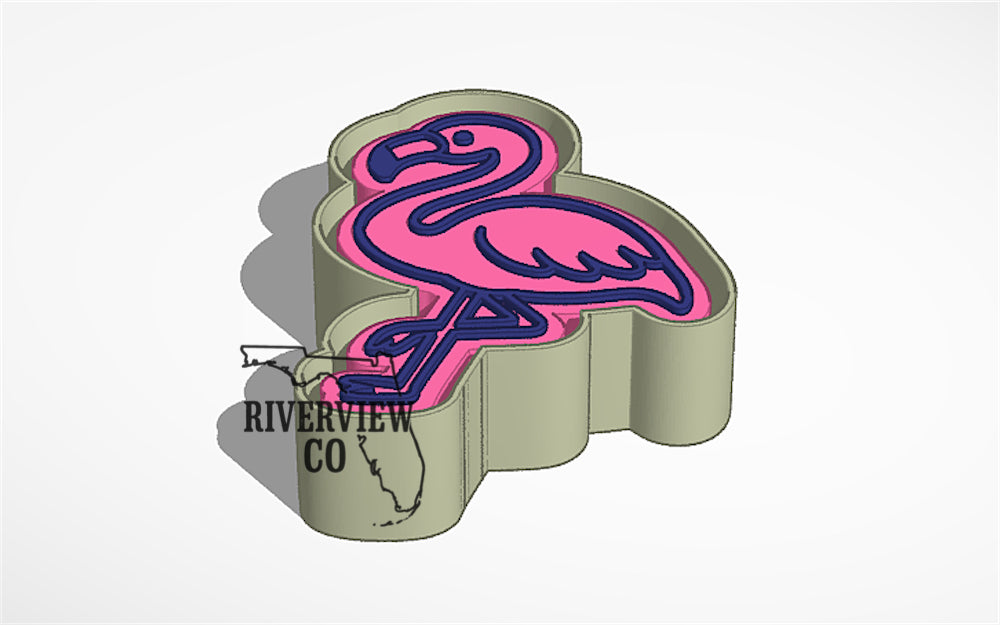 Flamingo car freshie mold