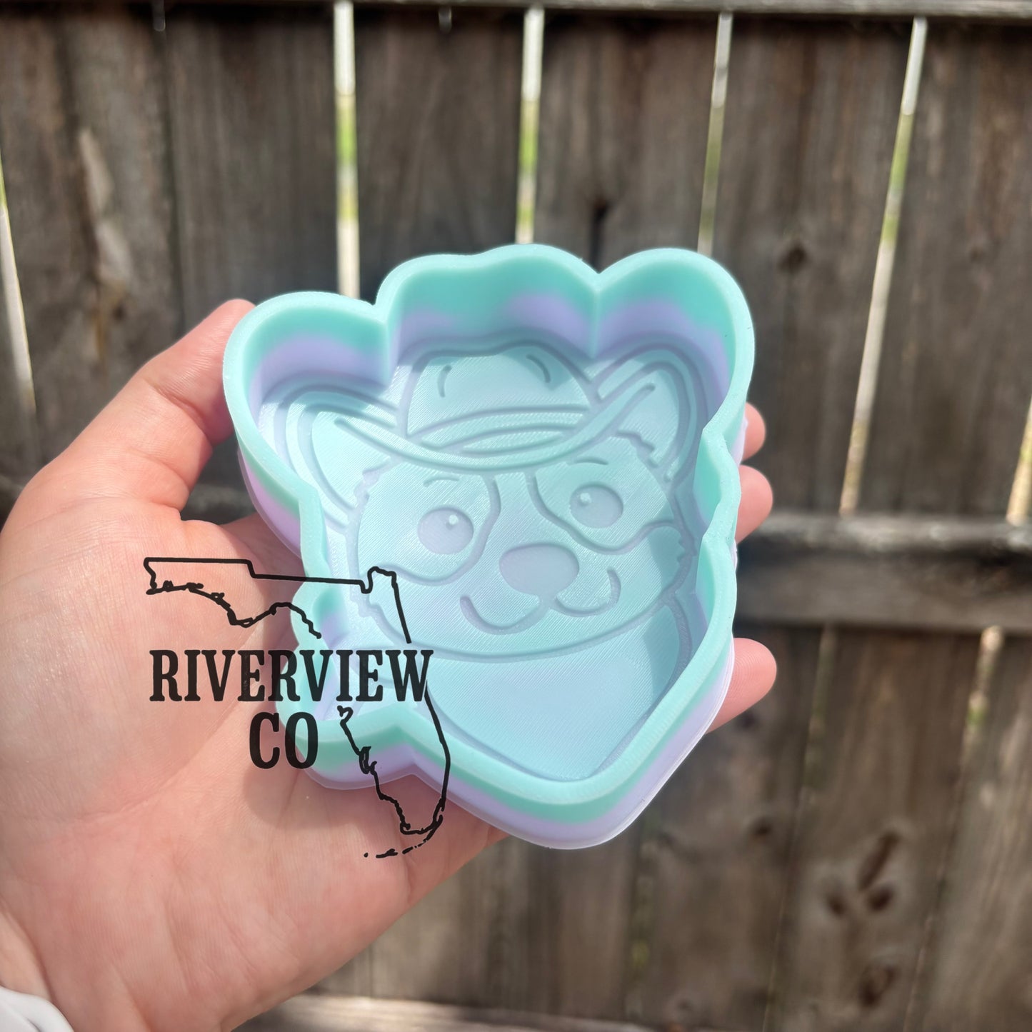 Blue heeler cowboy dog car freshie mold