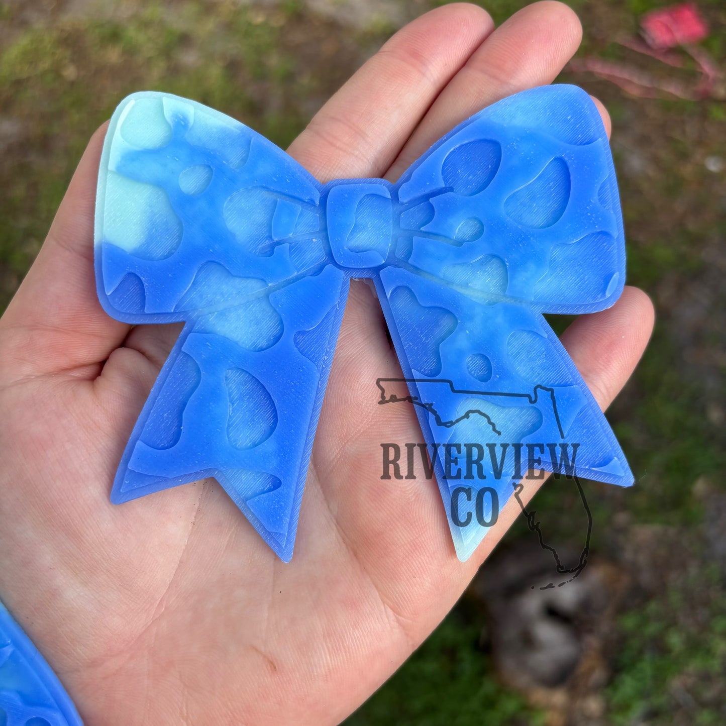 Cow print bow freshie insert for freshies