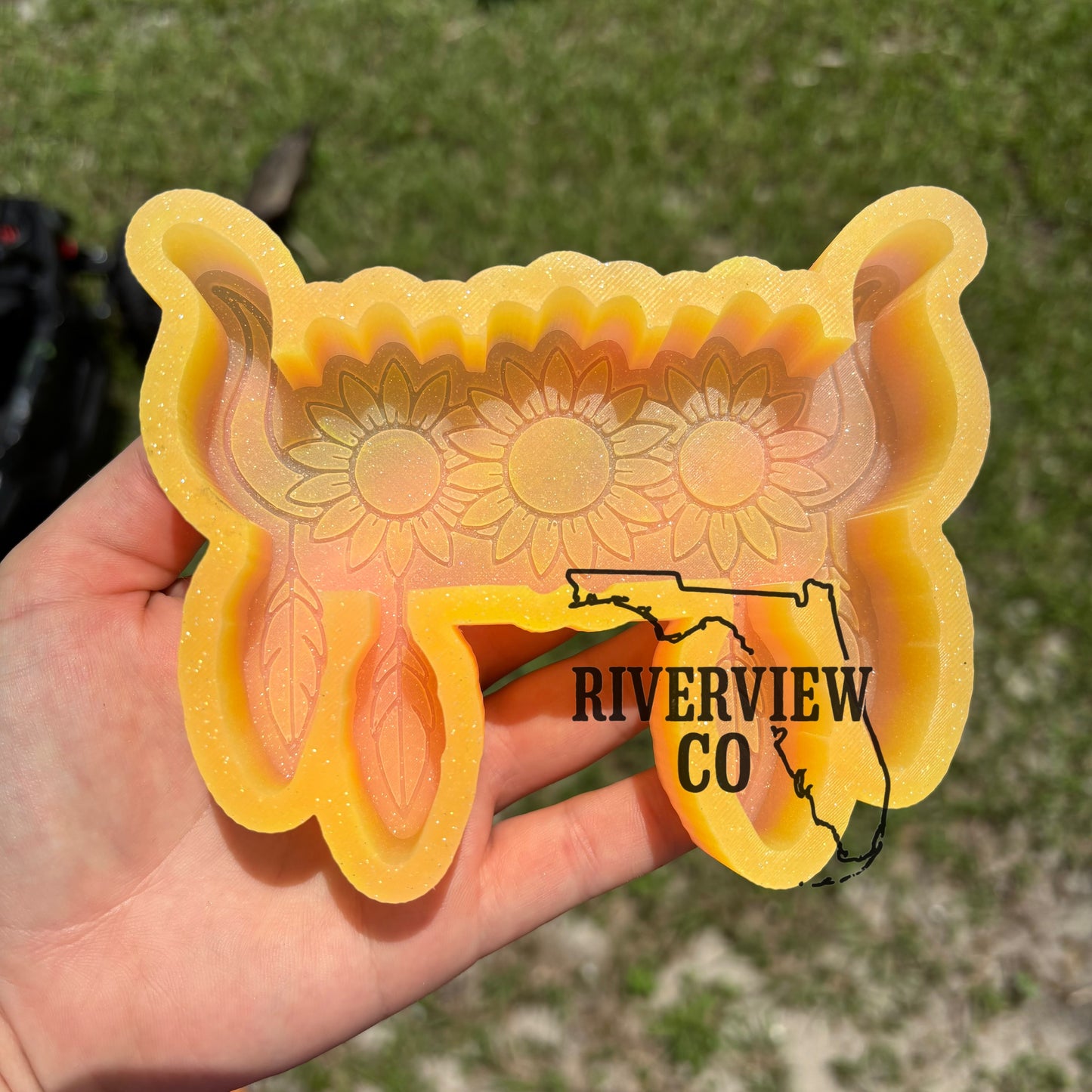 Sunflower dream catcher car freshie mold