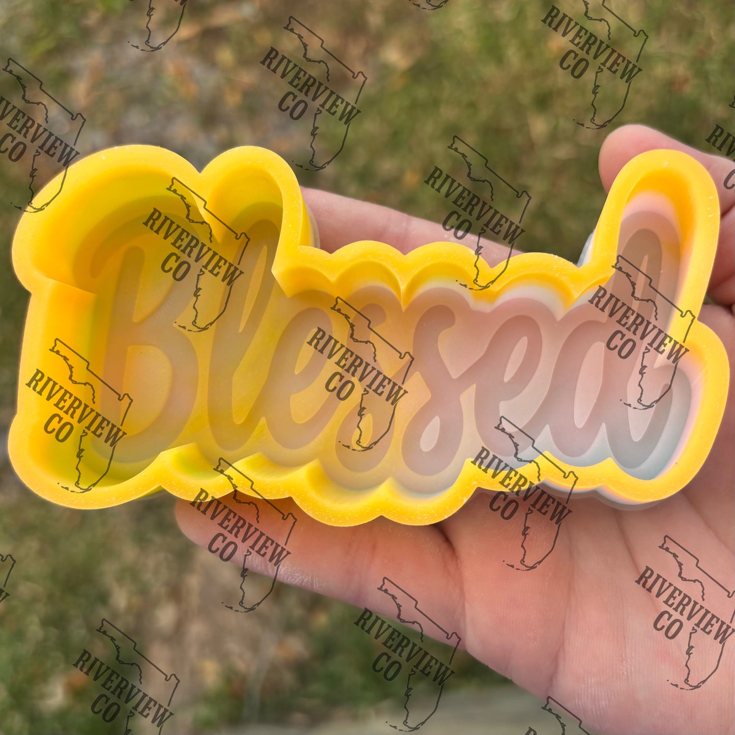 Blessed car freshie mold