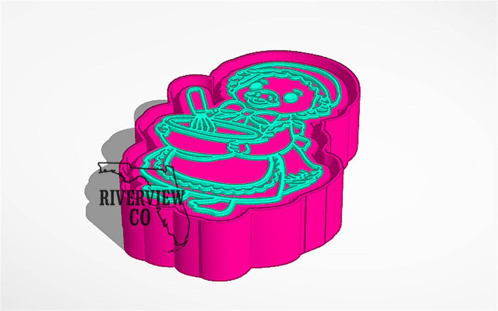 Duck with mixing bowl car freshie mold (Copy 2)