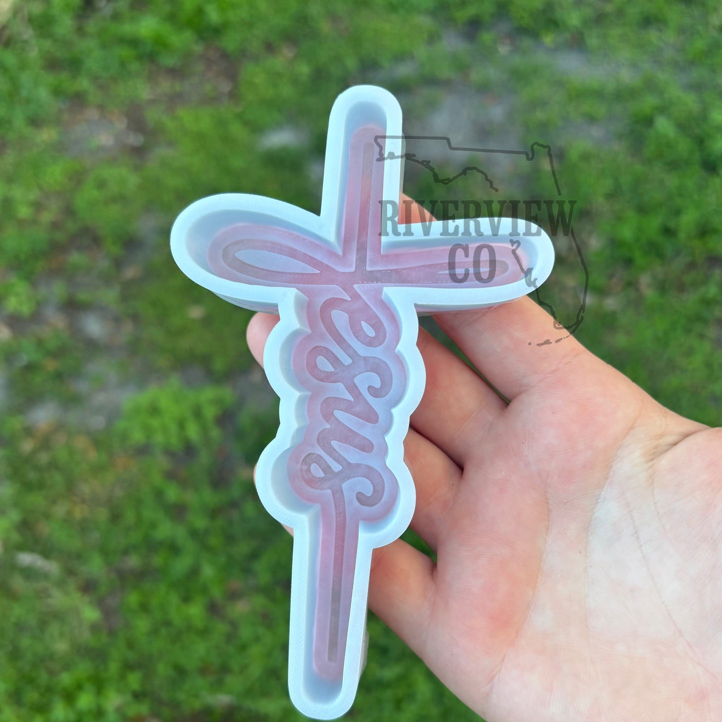 Jesus cross car freshie mold