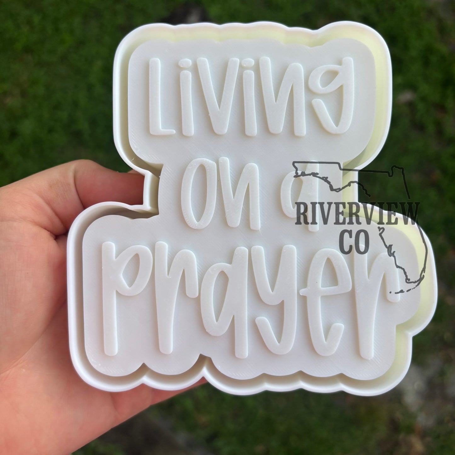 Living on a prayer car freshie mold
